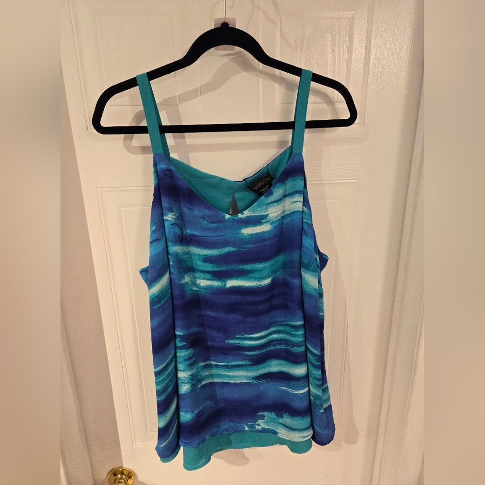 SIZE 22 MICHEL STUDIO BLUE GREEN TANK